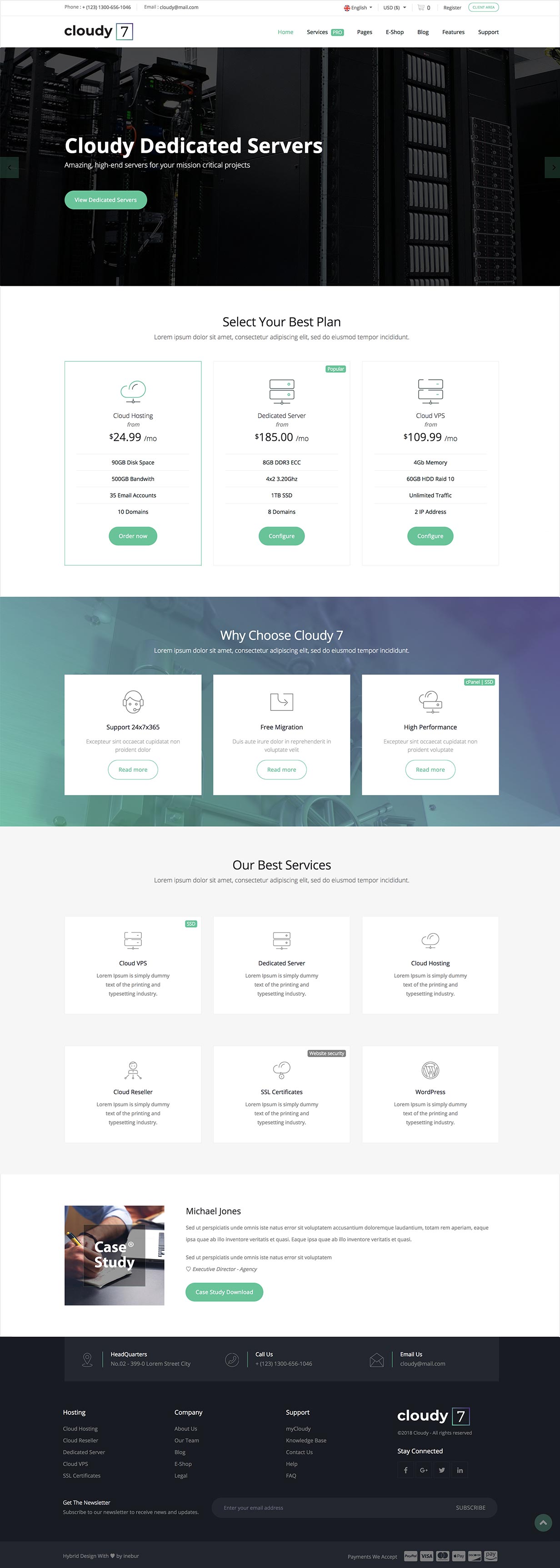 cloudy template - Cloudy 7 - Hosting Service & WHMCS Template